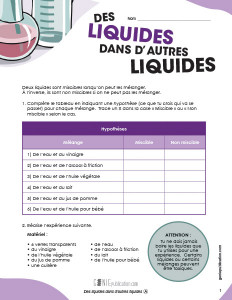 Des liquides dans d'autres liquides