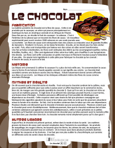 Le chocolat