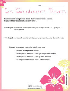 Les compléments directs