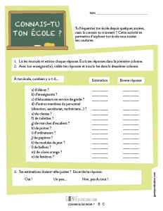 Connais-tu ton école ?