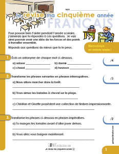 Je révise ma cinquième année – Français