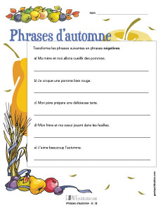 Phrases d'automne