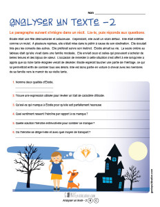 Analyser un texte 2