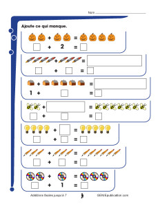 Additions jusqu'à 7