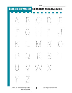 Trace les lettres de l'alphabet en majuscule