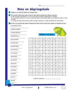 Mots en dégringolade