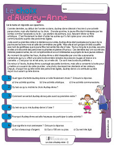 Le choix d'Audrey-Anne