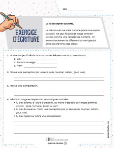 Exercice d'écriture