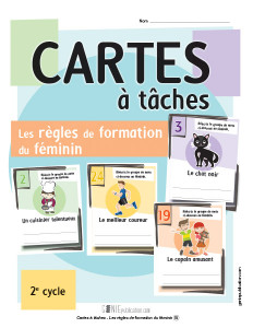 Cartes à tâches – Formation du féminin