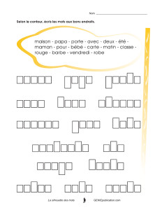 La silhouette des mots
