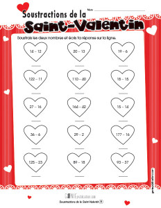 Soustractions de la Saint-Valentin