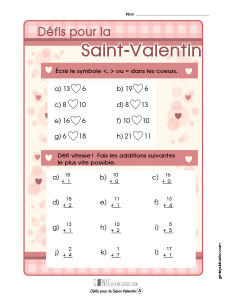 Défis pour la Saint-Valentin