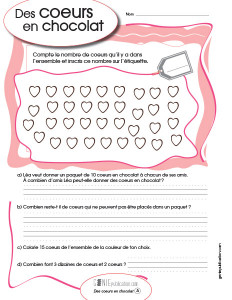 Des coeurs en chocolat