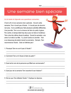 Une semaine bien spéciale