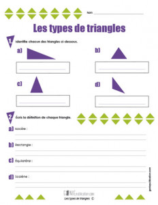 Les types de triangles