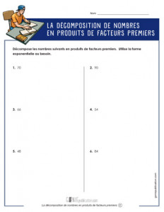 La décomposition de nombres en produits de facteurs premiers