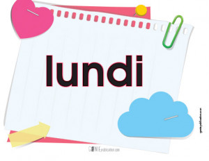 Affiches – Les jours de la semaine – 1