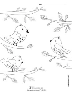 Coloriage de printemps – 1