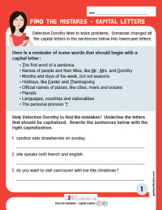Find the Mistakes – Capital Letters