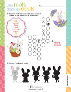 Des mots dans les oeufs