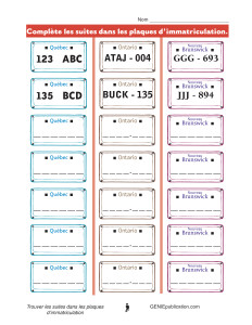 Complète les suites