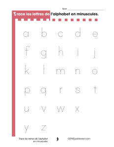 Trace les lettres de l'alphabet en minuscule