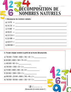 Décomposition de nombres naturels