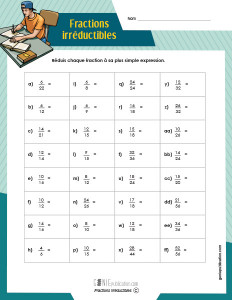 Fractions irréductibles