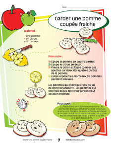 Garder une pomme coupée fraiche