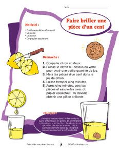 Faire briller une pièce de une cent