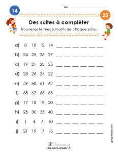 Des suites à compléter