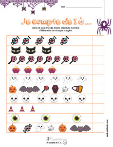 Je compte de 1 à ...