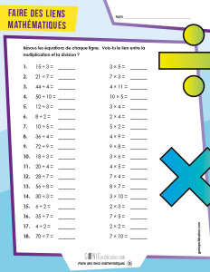 Faire des liens mathématiques