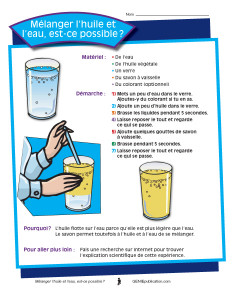 Mélanger huile et eau