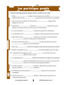 Les participes passés