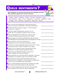 Quels sentiments ?