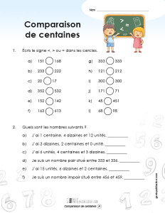 Comparaison de centaines
