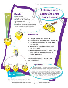 Allumer une ampoule avec des citrons