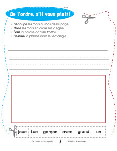 De l'ordre, s'il vous plait!