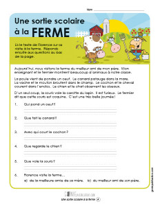 Une sortie scolaire à la ferme