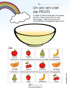 Un arc-en-ciel de fruits