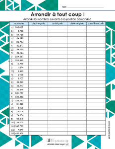 Arrondir à tout coup !