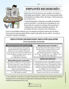 Employés recherchés