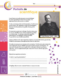 Portraits de scientifique – Louis Pasteur