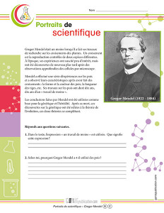 Portraits de scientifique – Gregor Mendel
