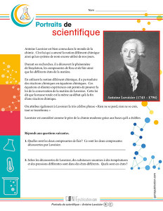 Portraits de scientifique – Antoine Lavoisier