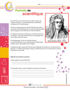 Portraits de scientifique – Isaac Newton