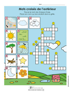 Mots croisés de l'extérieur