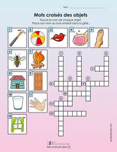 Mots croisés des objets