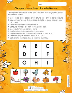 Chaque chose à sa place – Nature